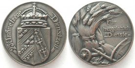 GERMANY. Empire, Alsace-Lorraine, Medal ND (about 1900) for 25 years of service, silver, 40mm, rare! UNC