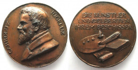 GERMANY. Frankfurt. Satirical Medal ND (1850s) on Carl Jügel, bronze plated tin, by Parot, XF