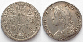 GREAT BRITAIN. Shilling, George II, silver, VF-XF