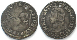 ITALIAN STATES. Reggio Emilia, Cavalotto 1555, Ercole d'Este, silver, rare!