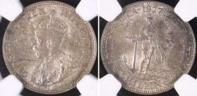 SOUTH AFRICA. Shilling 1927, George V, silver, NGC MS 61