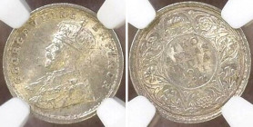 INDIA. British. 2 Annas 1911 (C), George V, one year pig rupee type, silver, NGC MS 63.