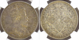 STRAITS SETTLEMENTS. Dollar 1904 B, Edward VII, silver, NGC AU 58