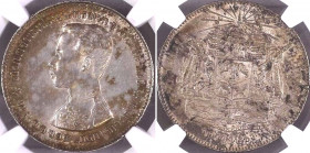 THAILAND. Baht ND (1876-1900), Rama V, silver, NGC UNC Details