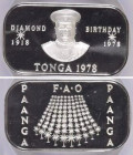 TONGA. 1 Pa'anga 1978, F.A.O., King Tupou IV, 60th Anniversary of Birth, silver, NGC PF 69 Ultra Cameo