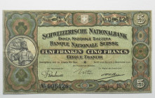 SCHWEIZ. 5 Franken 2.12.1926, Wilhelm Tell