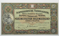 SCHWEIZ. 5 Franken 31.8.1946, Wilhelm Tell