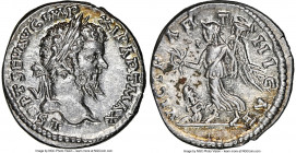Septimius Severus (AD 193-211). AR denarius (18mm, 3.63 gm, 6h). NGC Choice AU 5/5 - 4/5. Laodicea ad Mare, AD 198-202. L SEPT SEV AVG IMP-XI PART MAX...