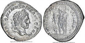 Caracalla, as Augustus (AD 198-217). AR denarius (19mm, 3.15 gm, 7h). NGC Choice XF 5/5 - 4/5. Rome, AD 214. ANTONINVS PIVS AVG GERM, laureate head of...