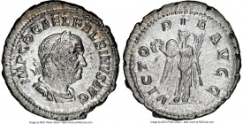 Balbinus (April-July AD 238). AR denarius (21mm, 3.39 gm, 12h). NGC Choice AU 5/5 - 3/5. Rome. IMP C D CAEL BALBINVS AVG, laureate, draped, and cuiras...