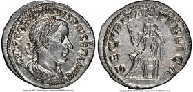 Gordian III (AD 238-244). AR denarius (20mm, 3.46 gm, 7h). NGC MS 4/5 - 5/5. Rome, ca. AD 241. IMP GORDIANVS PIVS FEL AVG, laureate, draped, and cuira...