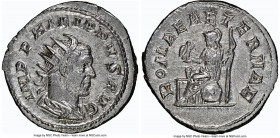 Philip I (AD 244-249). AR antoninianus (22mm, 4.08 gm, 6h). NGC MS 5/5 - 4/5. Rome, AD 247-249. IMP PHILIPPVS AVG, radiate, draped, and cuirassed bust...