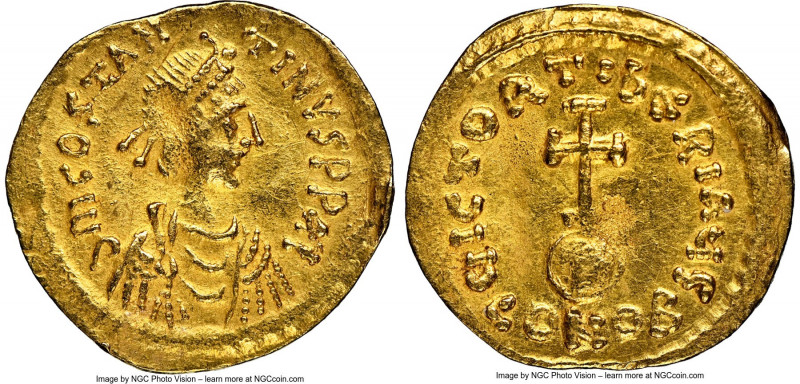 Tiberius II Constantine (AD 578-582). AV semissis (18mm, 2.18 gm, 7h). NGC Choic...
