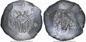 Isaac II Angelus (AD 1185-1195). AE tetarteron (27mm, 4.66 gm, 5h). NGC Choice AU 3/5 - 4/5. Constantinople. MHP-ΘV (ligate, barred), the Virgin orans...
