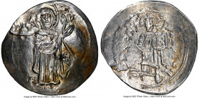 Andronicus I Gidon (?), Empire of Trebizond (AD 1222-1235). AR aspron trachy (25mm, 2.32 gm, 7h). NGC (photo-certificate) Choice AU 3/5 - 3/5, edge cr...