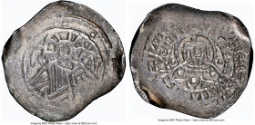 John VIII Palaeologus (AD 1421/5-1448). AR stavraton (26mm, 6.74 gm, 7h). NGC Choice XF 4/5 - 5/5. Constantinople. Bust of Christ facing, wearing nimb...