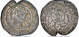 John VIII Palaeologus (AD 1421/5-1448). AR stavraton (23mm, 6.65 gm, 6h). NGC XF 4/5 - 4/5. Constantinople. Bust of Christ facing, wearing nimbus cruc...