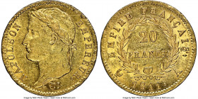 Napoleon gold 20 Francs 1811-A AU58 NGC, Paris mint, KM695.1. Demonstrating an appreciable degree of residual luster amidst only light ticks of scatte...