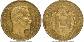 Napoleon III gold 100 Francs 1858-A AU Details (Cleaned) NGC, Paris mint, KM786.1. Mintage: 92,000. A pleasing representative of this large gold type ...