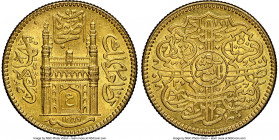 Hyderabad. Mir Usman Ali Khan gold Ashrafi AH 1349 Year 20 (1930/1931) MS64 NGC, Haidarabad mint, KM-Y57a, Fr-1165. Satiny throughout and visually enh...