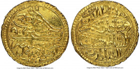 Ottoman Empire. Selim III gold Zeri Mahbub AH 1203 Year 17 (1804/1805) MS64 NGC, Islambul mint (in Turkey), KM523. Crisp if a bit unevenly struck, wit...