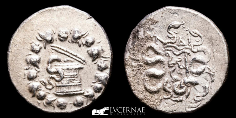 Ancient Greek - Mysia, Pergamon - Silver Cistophoric Tetradrachm. - Circa 104-98...