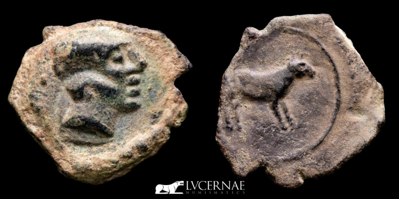 Ancient Hispania - ABARILDUR (Area of Catalonia). Sextant. (Ae. 2.63 g., 18 mm.)...