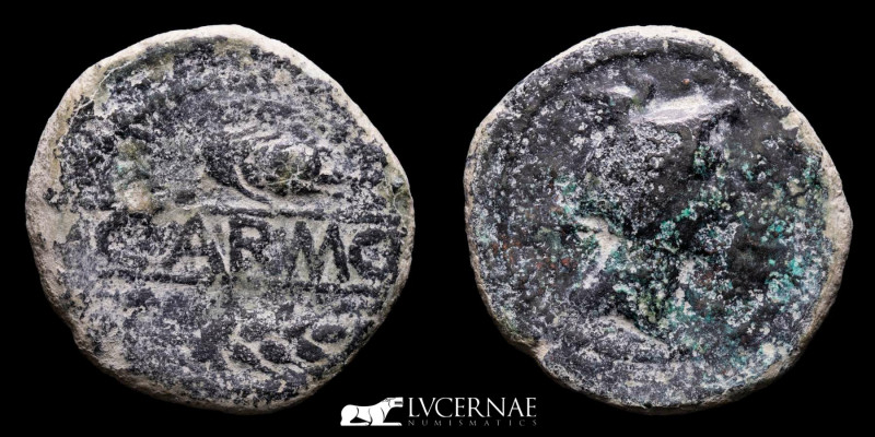 Ancient Spain - Carmo (now Carmona, Sevilla). Bronze As (19.70 g., 33 mm.). 200-...