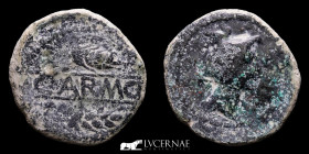 Spain Carmo Bronze As 19.70 g., 33 mm. Carmona - Sevilla 200-150 BC. Near extremely fine