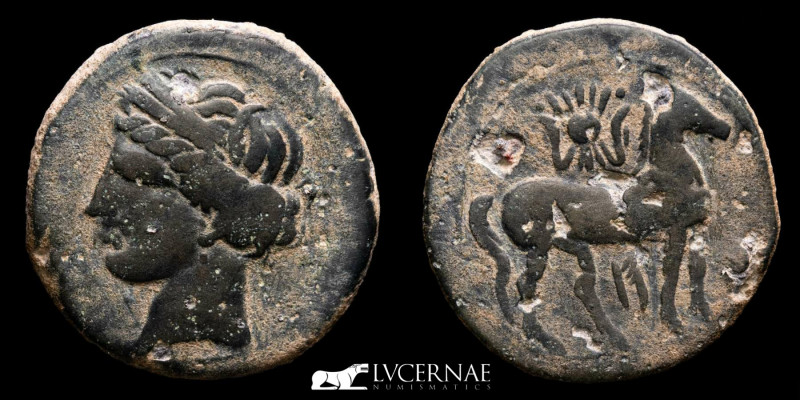 Ancient Hispania - Cartago Nova, 236 -215 B.C. Bronze calco (6,23 g, 21 mm). Tan...
