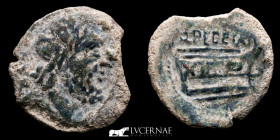 Carteia Æ Bronze Æ Semis 7.24 g., 24 mm. Cadiz (San Roque) 80-20 A.D. Good very fine (MBC+)