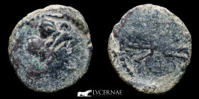 Carteia Spain Bronze Semis 4.76 g., 23 mm. Cadiz, San Roque 80-20 AD. Good very fine (MBC)