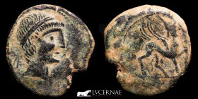 Castulo  Bronze As 14.46 g. 29 mm. Castulo (Linares, Jaén) 180 B.C.  Good very fine