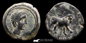 Castulo (Hispania) Æ Bronze Æ Semis 6.06 g., 20 mm. Linares Jaén 180-150 B.C. Good very fine (MBC)