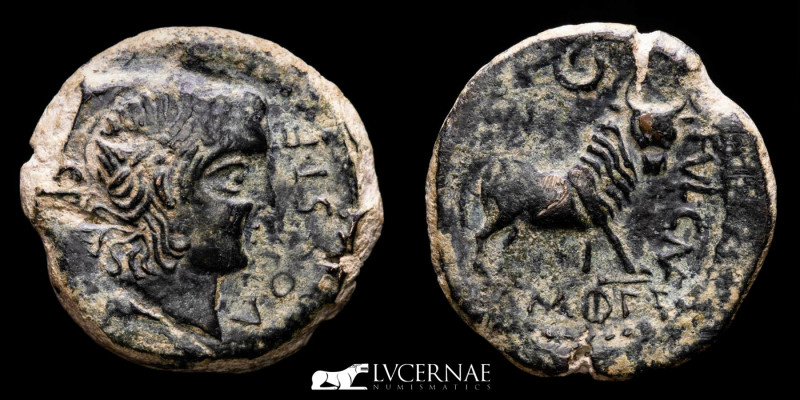 Ancient Hispania - Castulo (Linares, Jaén), bronze semis (14,32 g. 25 mm.), mint...