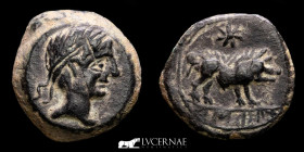 Castulo (Hispania) Æ Bronze Æ Quadrans 4,35 g., 16 mm. Castulo 180-150 B.C. Good very fine (MBC)