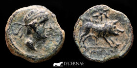 Castulo (Hispania) Bronze Quadrans 2,66 g., 16 mm. Castulo 180-150 B.C. nEF