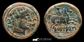 Ancient Hispain Ecualacos Bronze As 12.60 g., 25 mm. Ecualacos  150-100 B.C. GVF