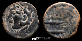 Hispania - Gades Æ Bronze Æ As 9.73 g. 25 mm. Cadiz 200-100 BC. Good very fine (MBC)