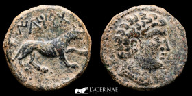 Ancient Hispain Iltirta Æ Bronze Æ As 7.86 g. 24 mm. Lleida, Cataluña 200-20 B.C. Near extremely fine
