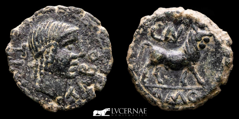 Ancient Hispania, Obulco (Porcuna, Jaen), bronze semis (4,13 g. 20 mm.) minted i...