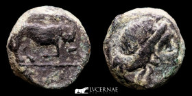 Roman Republic - Gallia bronze Hemiobol 2.78 g, 12 mm Massalia 100-140 BC very fine