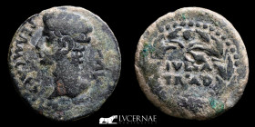 Augustus Bronze As 8.00 g, 23 mm. Algeciras 14-37 A.D. Good fine