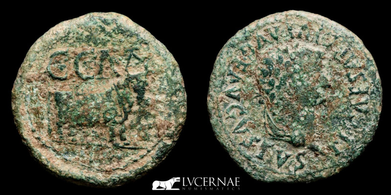 Roman Hispain - Caesar Augusta. Tiberius. 14-36 d.C. Zaragoza. 
Bronze As (12.76...