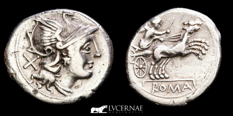 Roman Republic - Anonymous, silver denarius (3,12 g., 19 mm), Rome mint, 151-155...