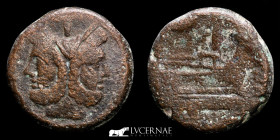 Anonymous Janus Bronze As 31.60 g. 33 mm. Rome 206-194 BC. Very fine (MBC)