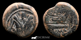 Anonymous Janus Bronze As 26.09 g. 31 mm. Rome 206-194 BC. Very fine (MBC)