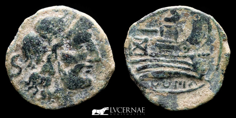 Roman Republic - Anonymous bronze semis (4,44 g, 21 mm.) minted in Rome between ...