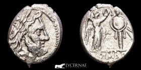 Anonymous Silver Victoriatus 2,70 g., 16 mm. Sicily 207 B.C.  GVF