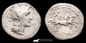C. Claudius Pulcher - Silver denarius 3.67 g. 20 mm. Rome 110 - 109 B.C. Uncirculated